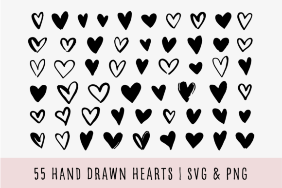 Download Hand Drawn Doodle Hearts Svg - Art Collection