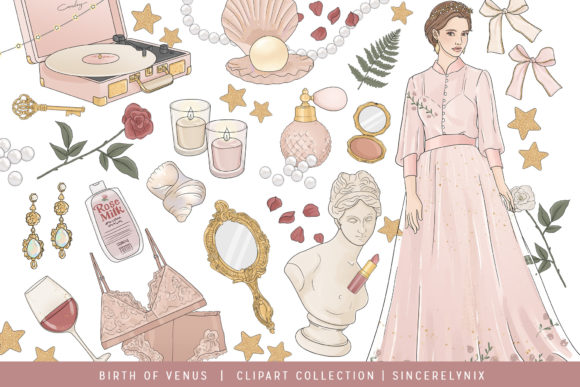 Download Beauty Elegance Pink Venus Clipart - Art Collection