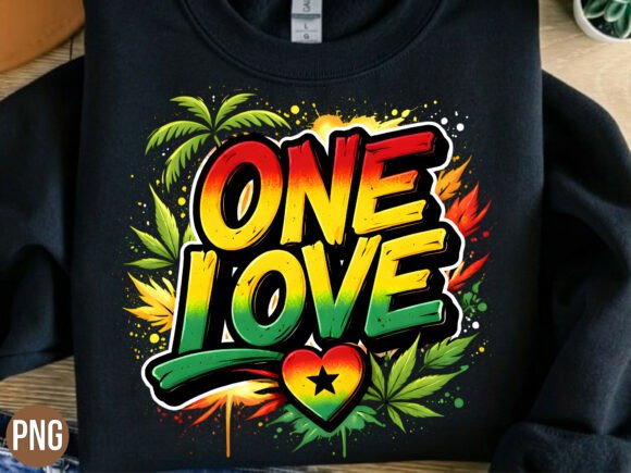 Download One Love Reggae Heart Weed Leaf PNG - Art Collection