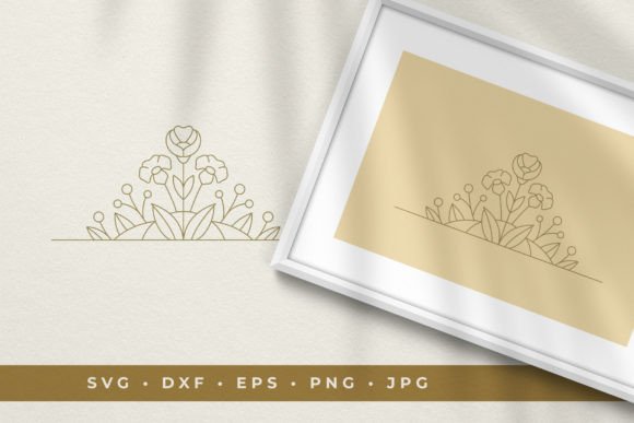 Download Floral Vignette Line Art Design - Floral Collection